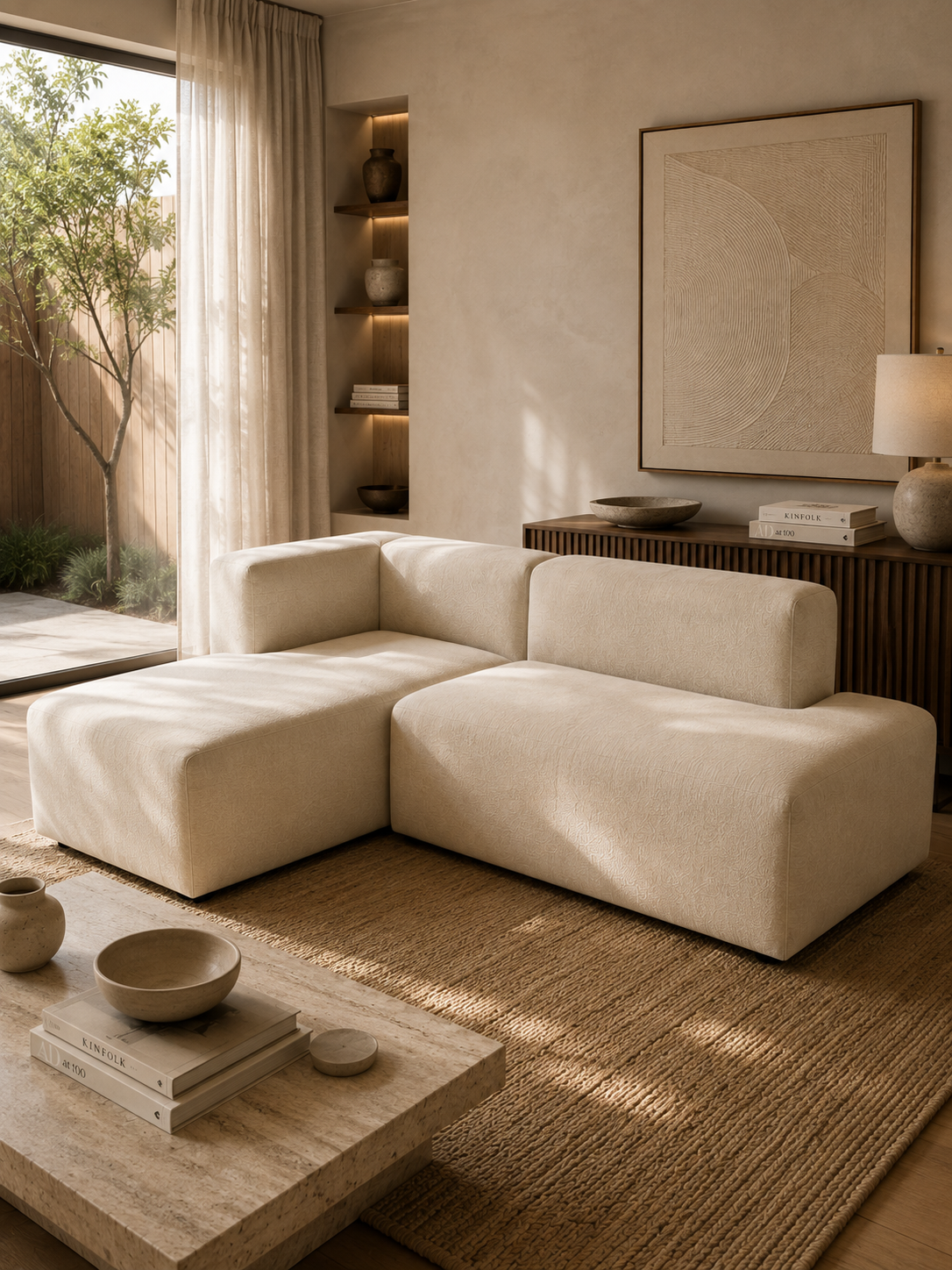 Sofá Monaco con chaise longue | medida: 195 x 150