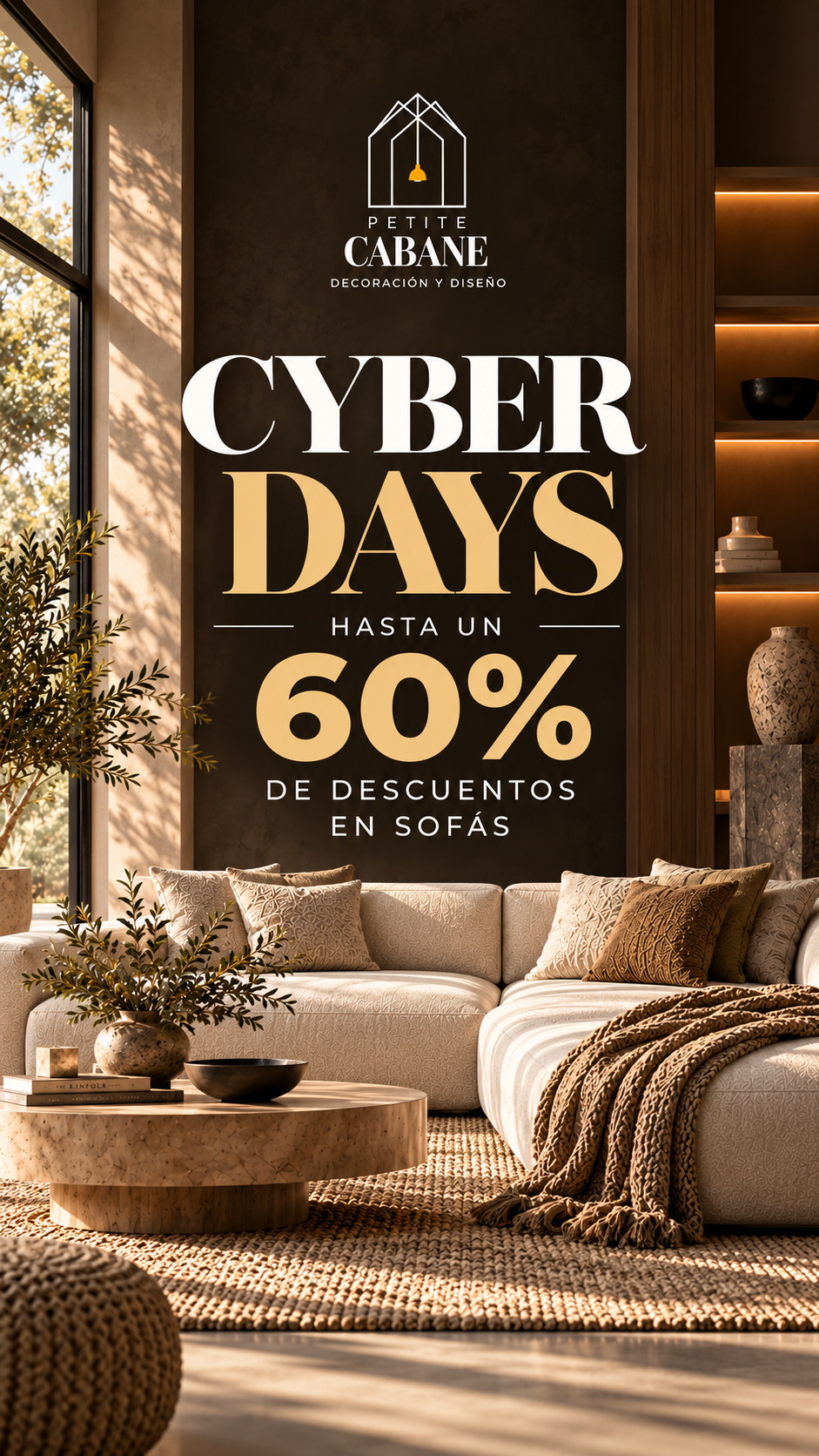 Cyber Days Petite Cabane — hasta un 60% de descuento en sofás